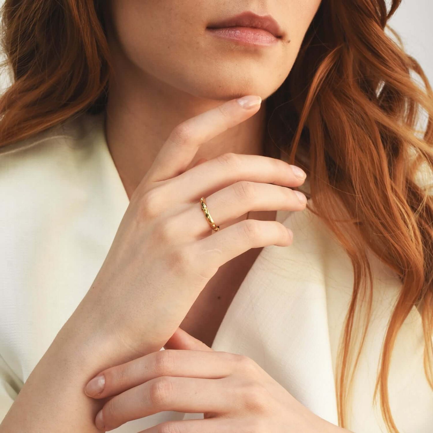 ROSARY RING - VERMEIL SILVER