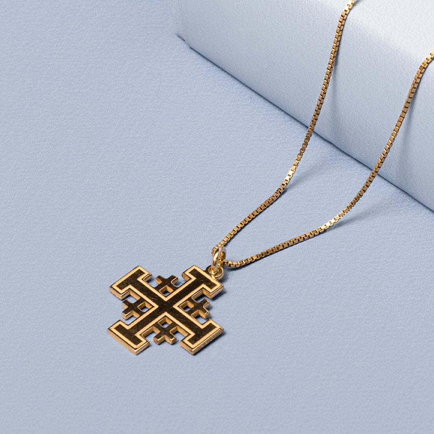 JERUSALEM CROSS - VERMEIL SILVER