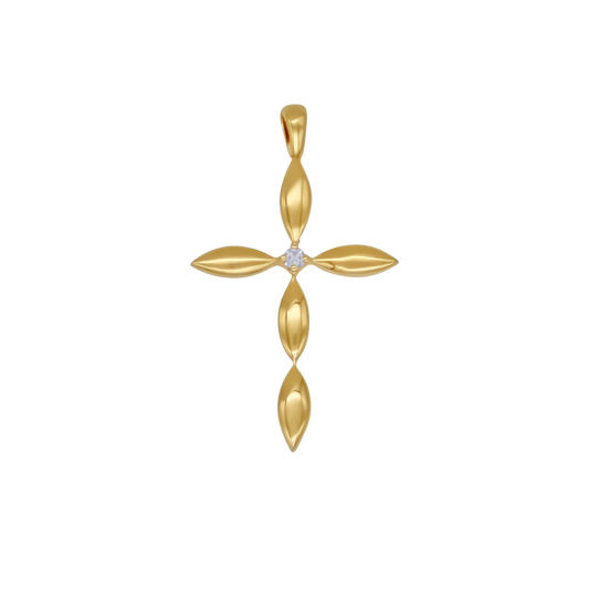 CROSS PENDANT - GOLD AND DIAMOND