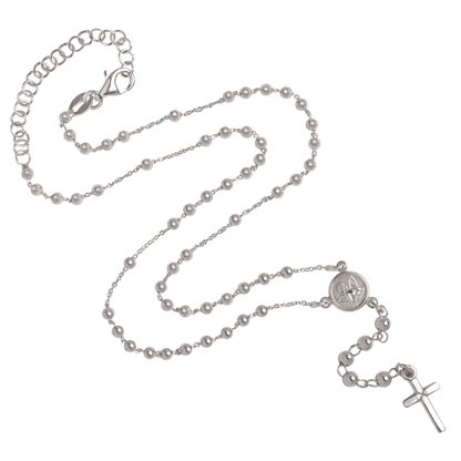 BABY ROSARY NECKLACE - SILVER