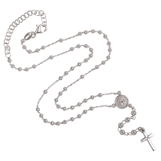 BABY ROSARY NECKLACE - SILVER