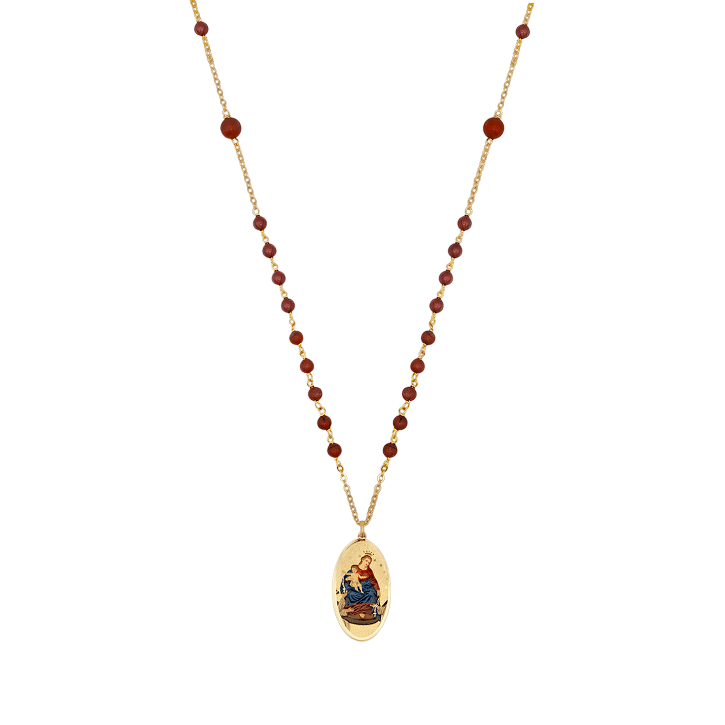 OUR LADY OF POMPEII - BEADED NECKLACE