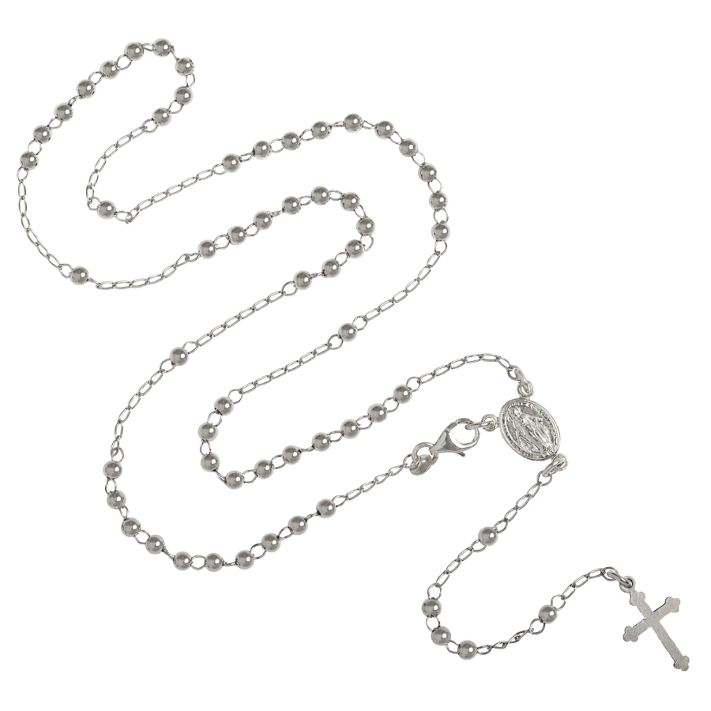 ROSARY NECKLACE - SILVER