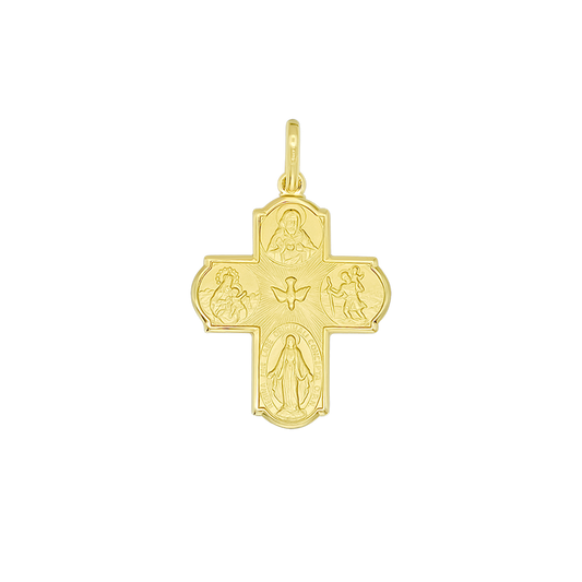 SCAPULAR - CROSS PENDANT - METAL