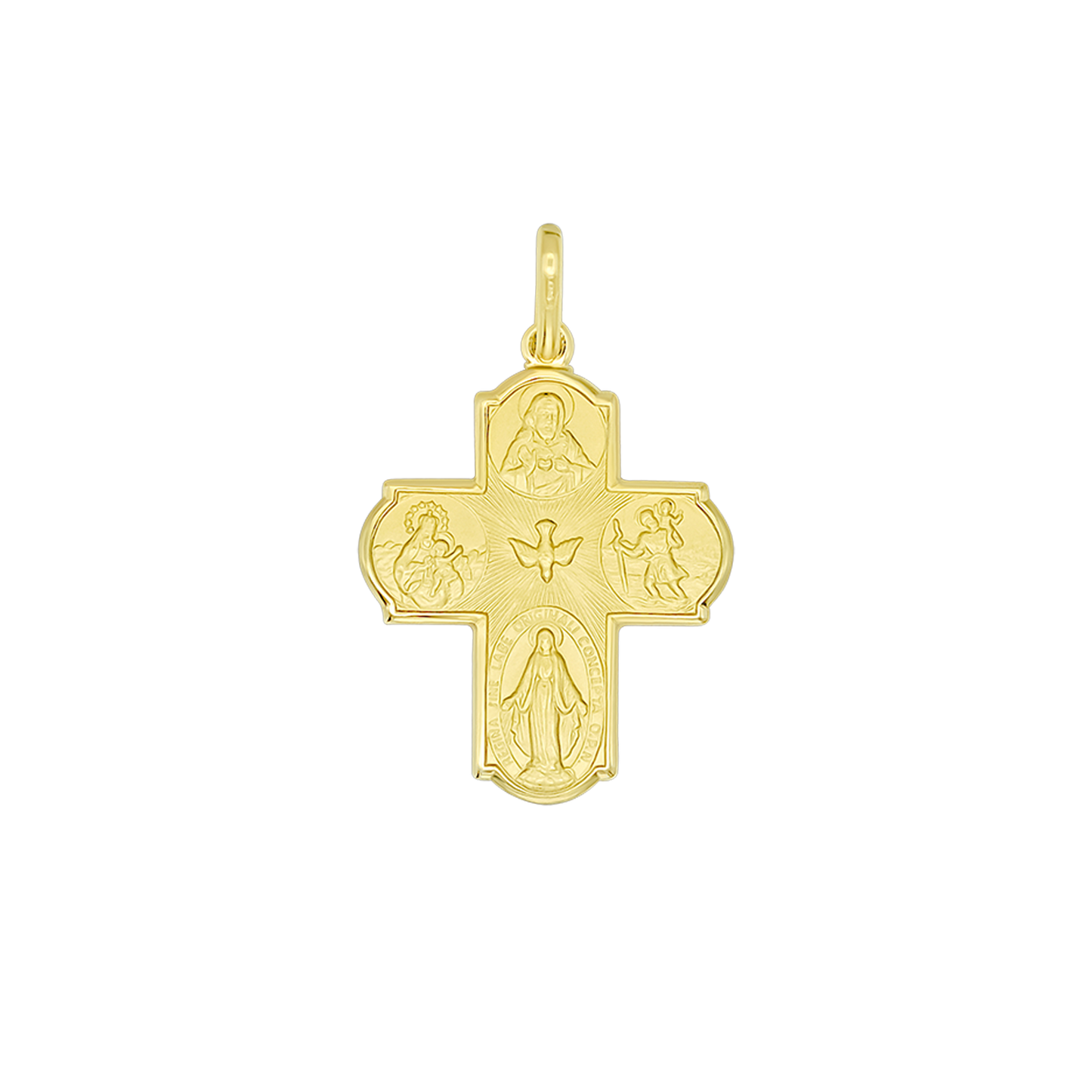 SCAPULAR - CROSS PENDANT - GOLD