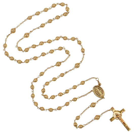 ST BENEDICT ROSARY - GOLD