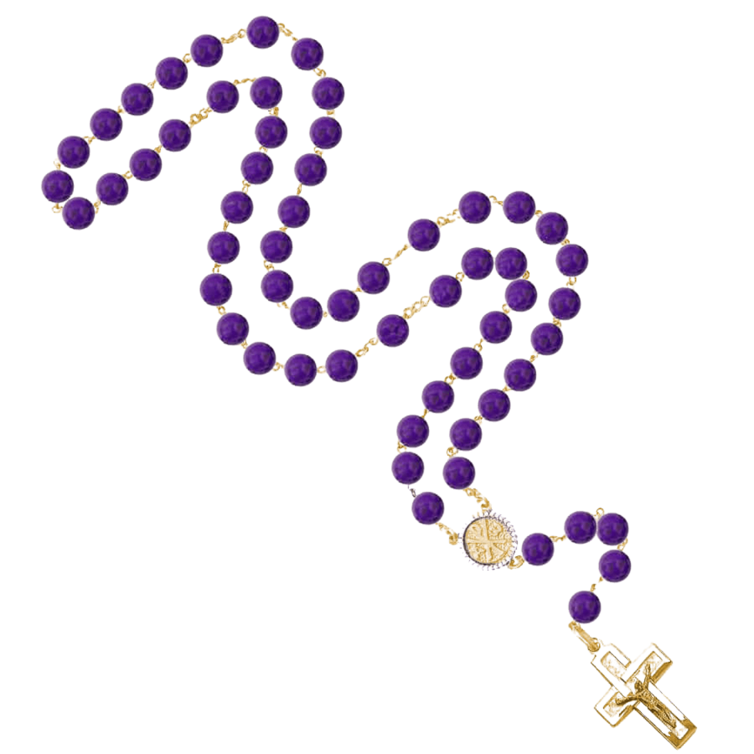 AMETHYST BEADS - ROSARY - VERMEIL SILVER