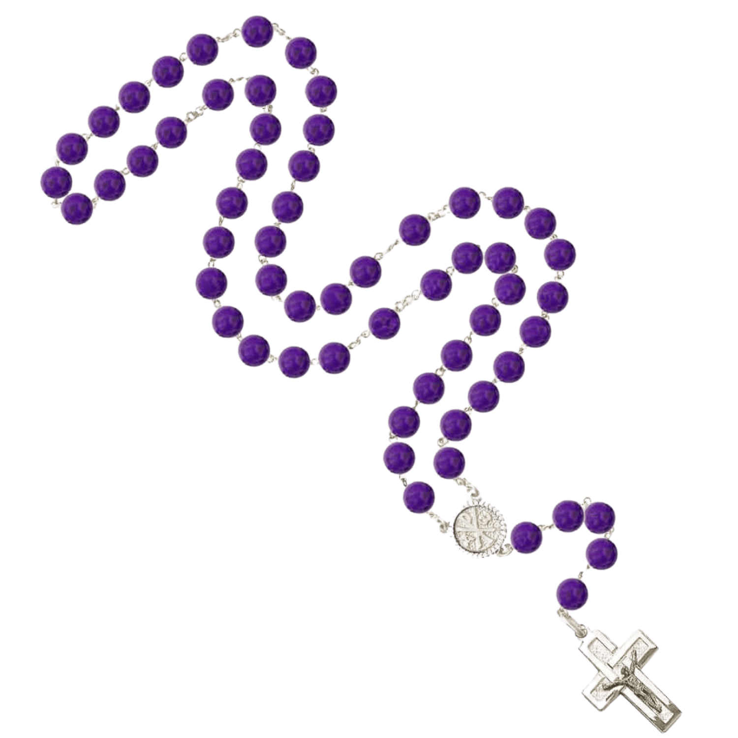 AMETHYST BEADS - ROSARY - SILVER