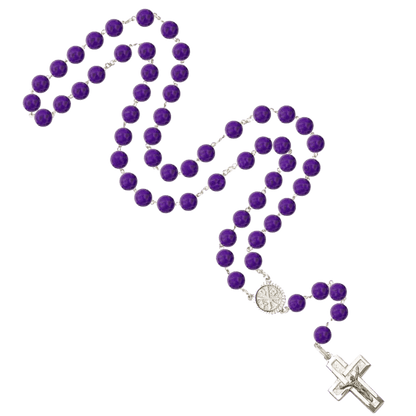 AMETHYST BEADS - ROSARY - SILVER