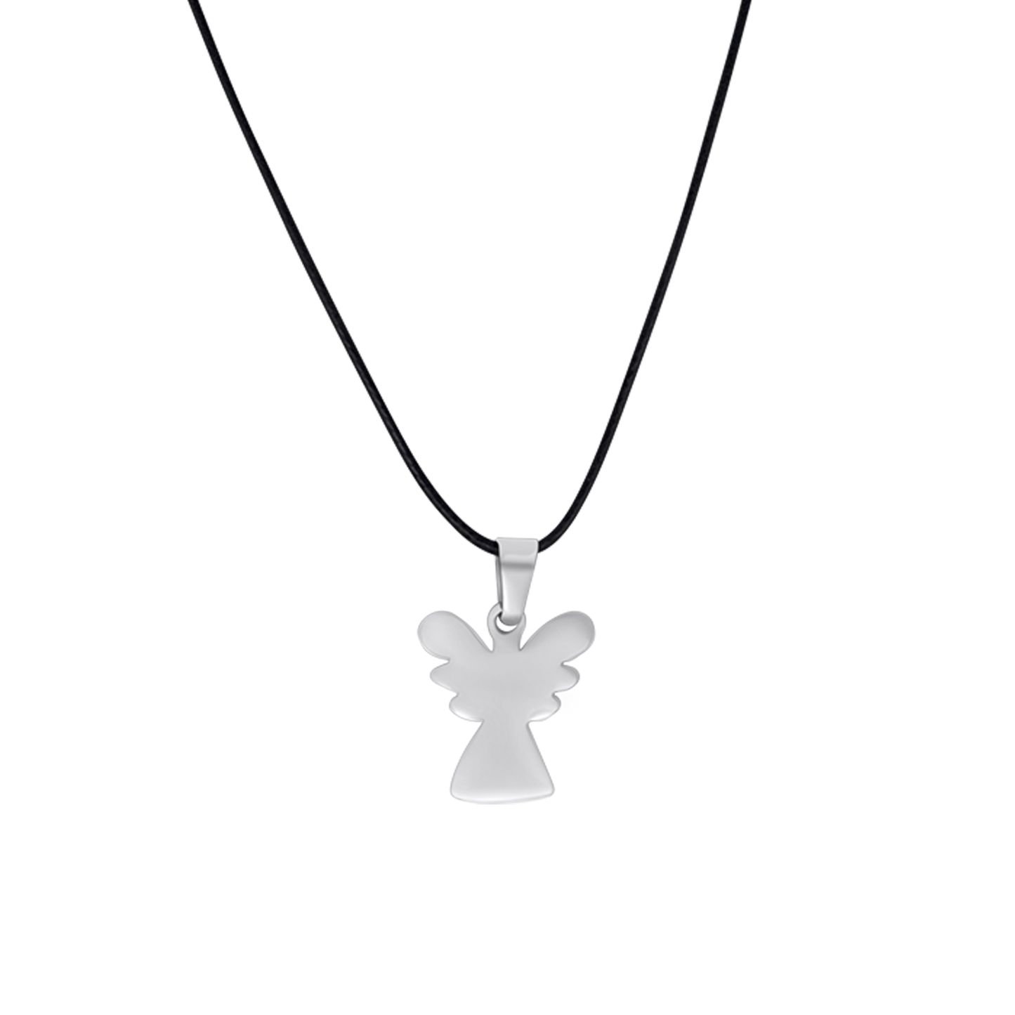 ANGEL NECKLACE - RUBBER CORD AND STEEL