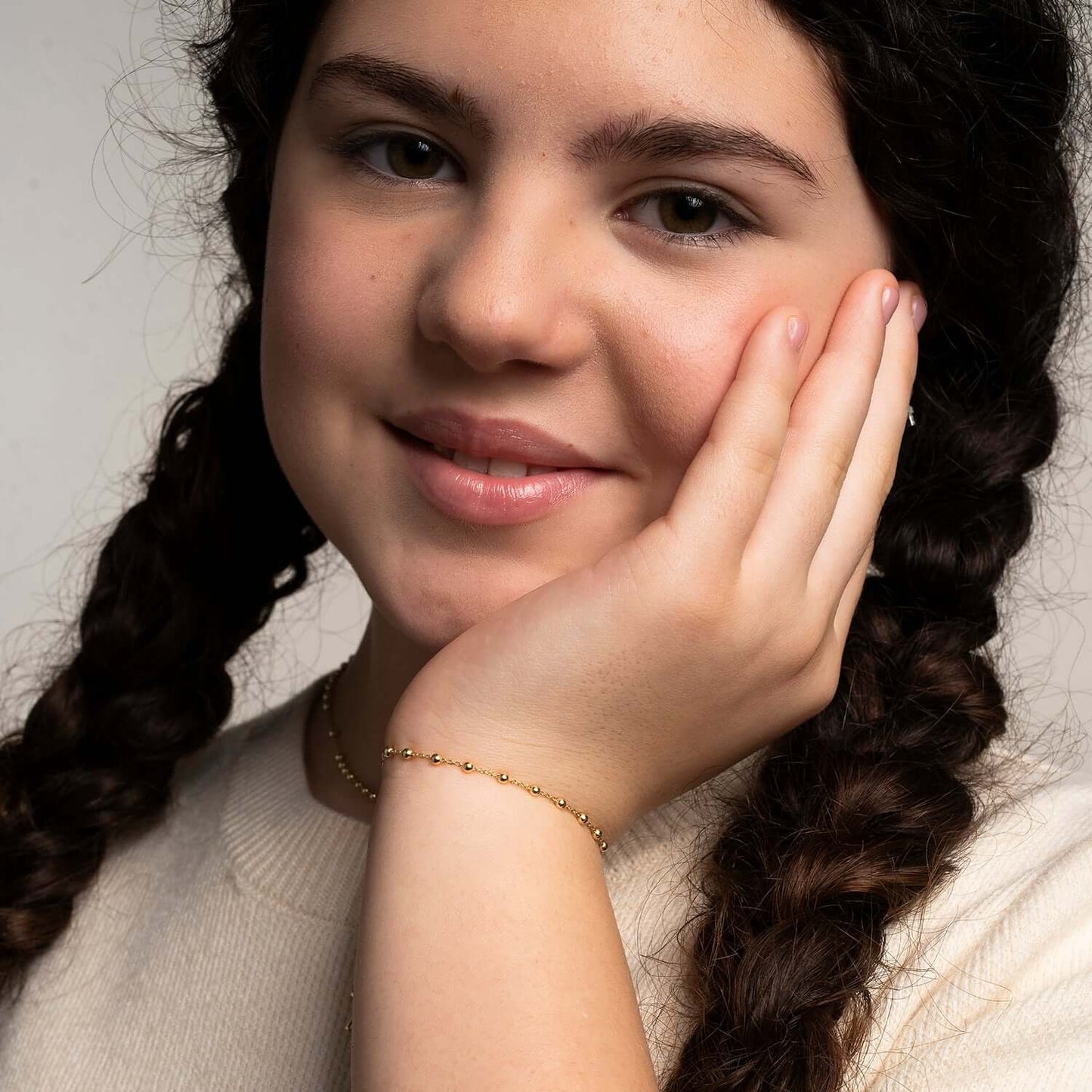 BABY ROSARY BRACELET - VERMEIL SILVER