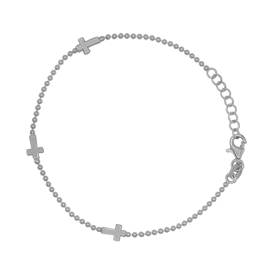 CROSS BRACELET -  SILVER