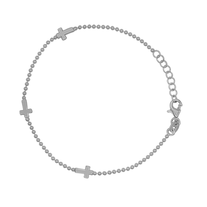 CROSS BRACELET -  SILVER