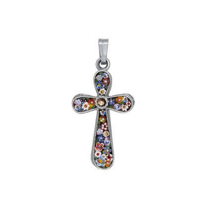CROSS PENDANT - MICROMOSAIC JEWELRY - METAL