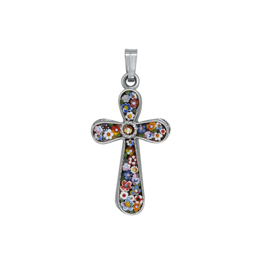 CROSS PENDANT - MICROMOSAIC JEWELRY - METAL