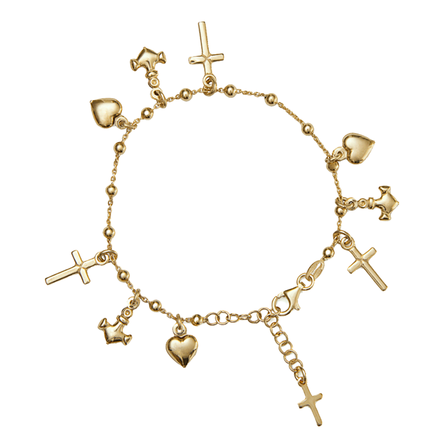 FAITH HOPE AND CHARITY - BRACELET - VERMEIL SILVER