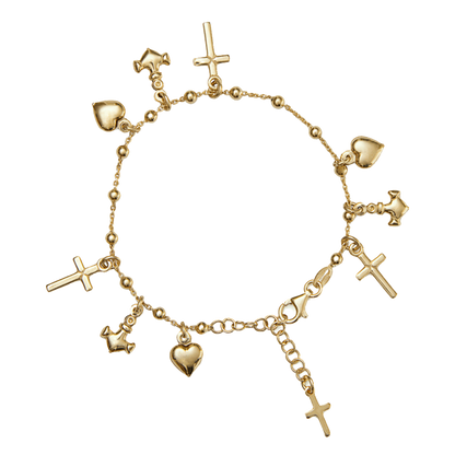 FAITH HOPE AND CHARITY - BRACELET - VERMEIL SILVER