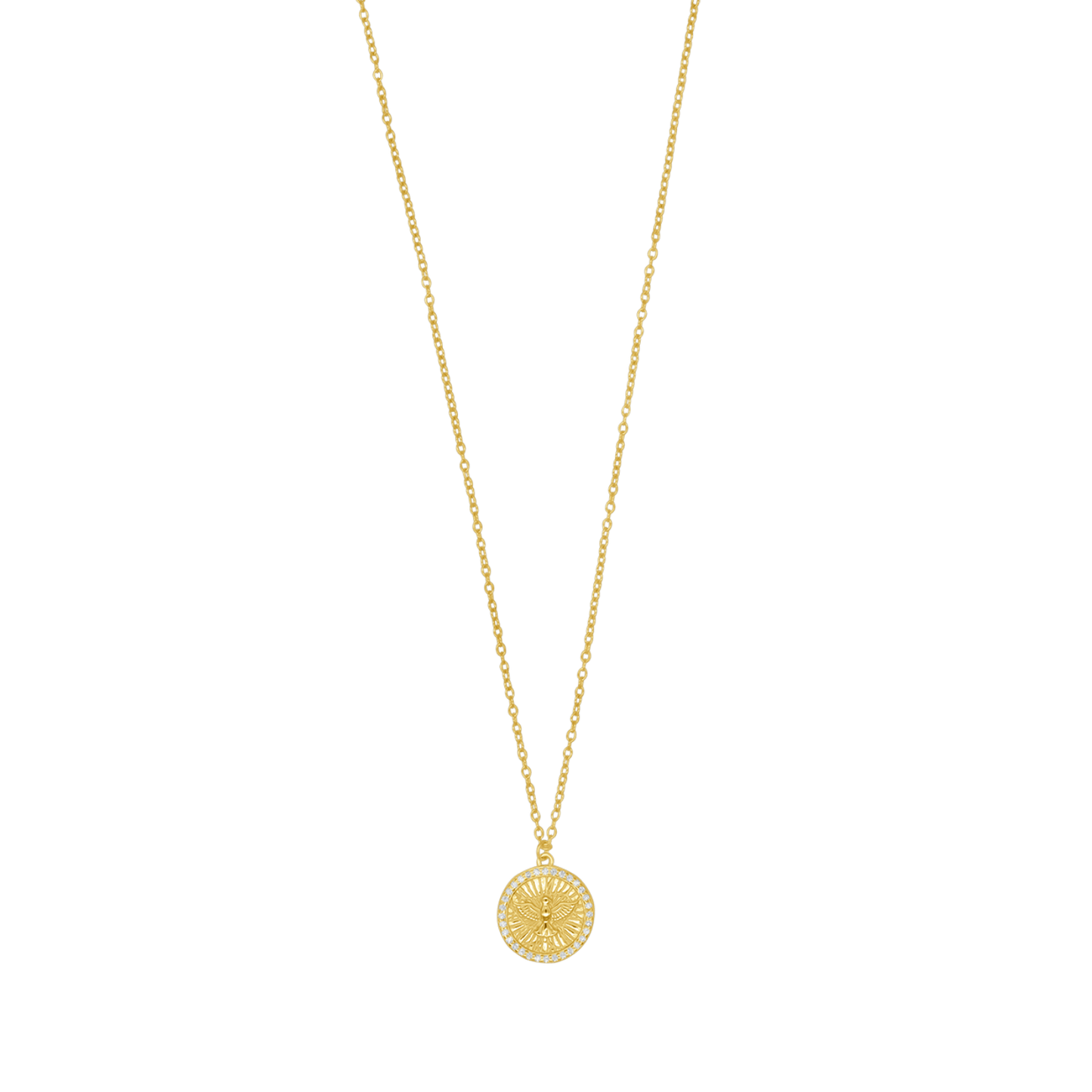 HOLY SPIRIT NECKLACE - GOLDEN SILVER