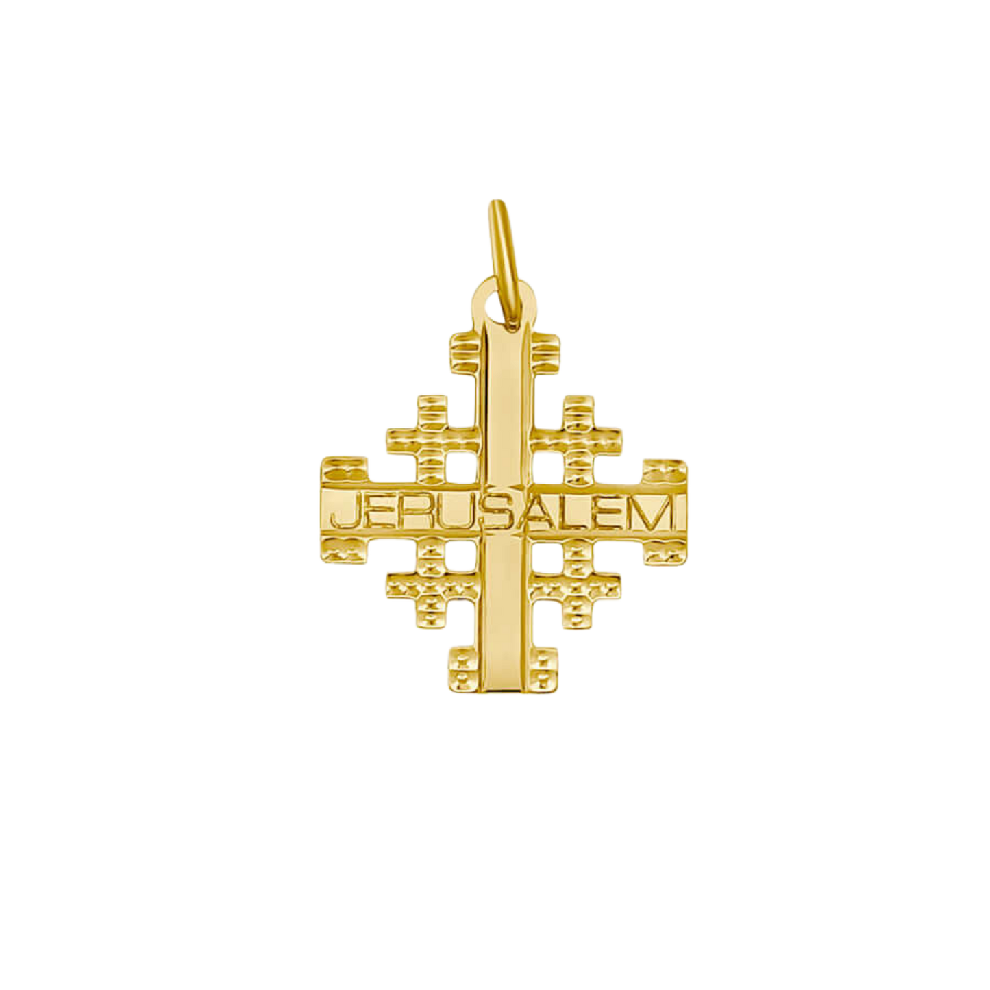 JERUSALEM CROSS PENDANT - GOLDEN SILVER