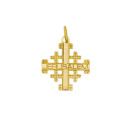 JERUSALEM CROSS PENDANT - GOLDEN SILVER