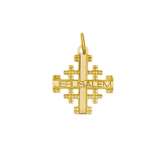 JERUSALEM CROSS PENDANT - GOLDEN SILVER