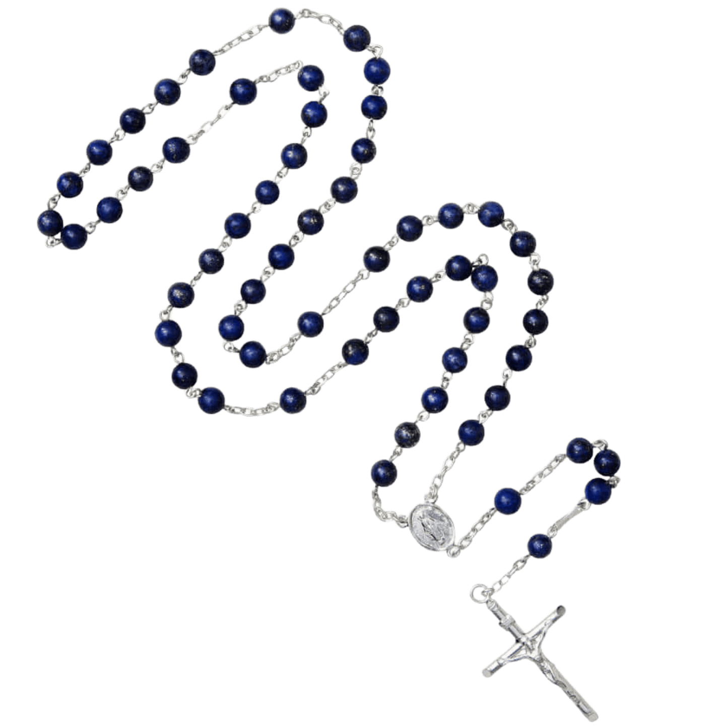 LAPIS LAZULI ROSARY - SILVER