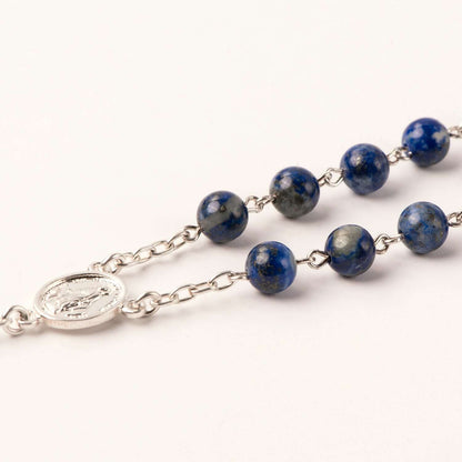 LAPIS LAZULI ROSARY - SILVER