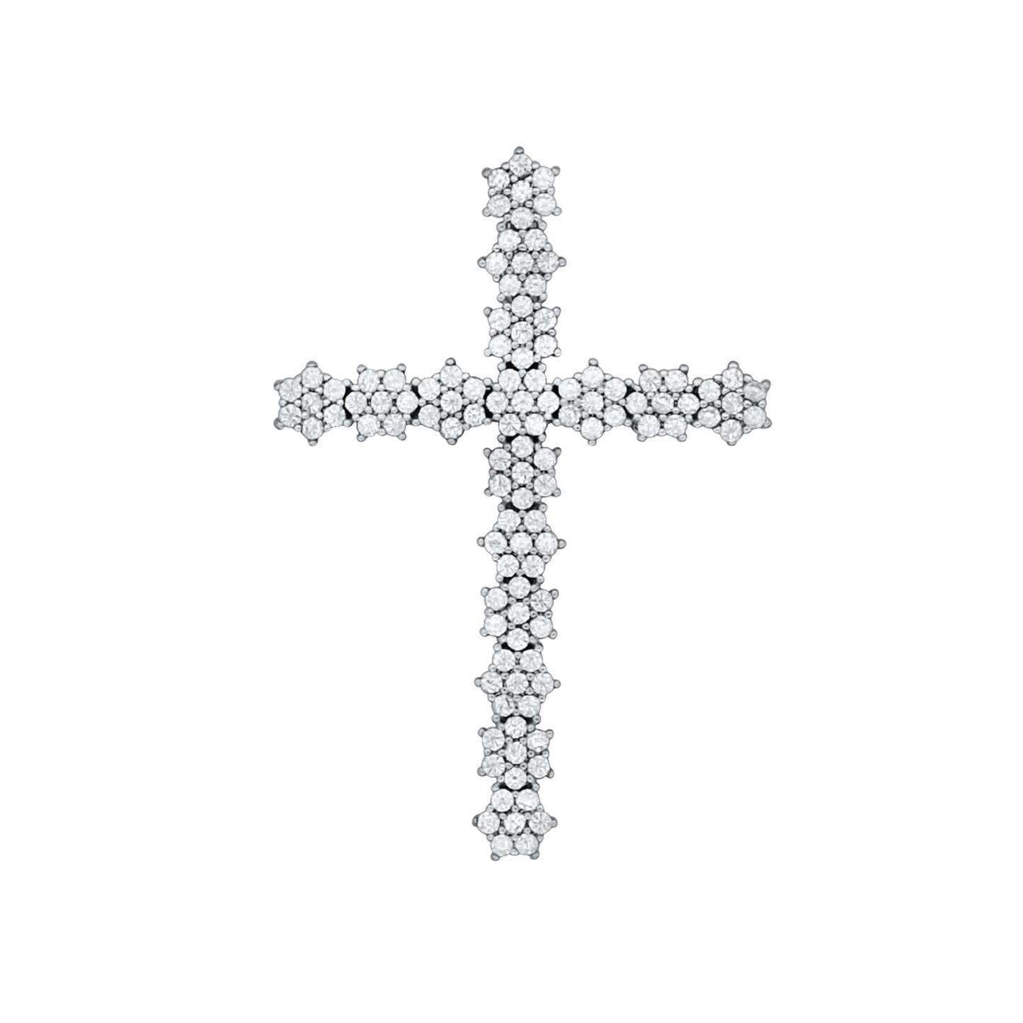 CROSS PENDANT - SILVER AND ZIRCONIA