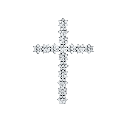 CROSS PENDANT - SILVER AND ZIRCONIA