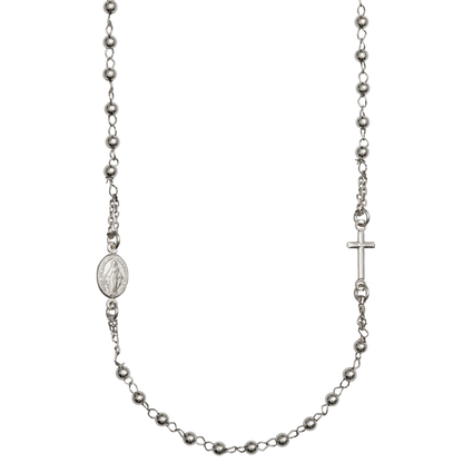 MIRACULOUS AND CROSS - NECKLACE - SILVER