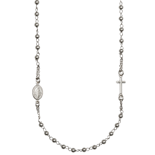 MIRACULOUS AND CROSS - NECKLACE - SILVER
