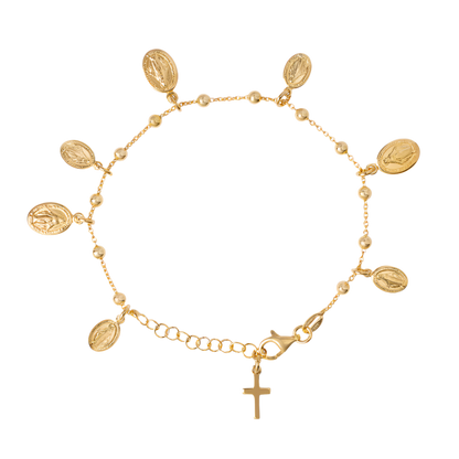 MIRACULOUS MADONNA MEDAL - BRACELET - VERMEIL SILVER