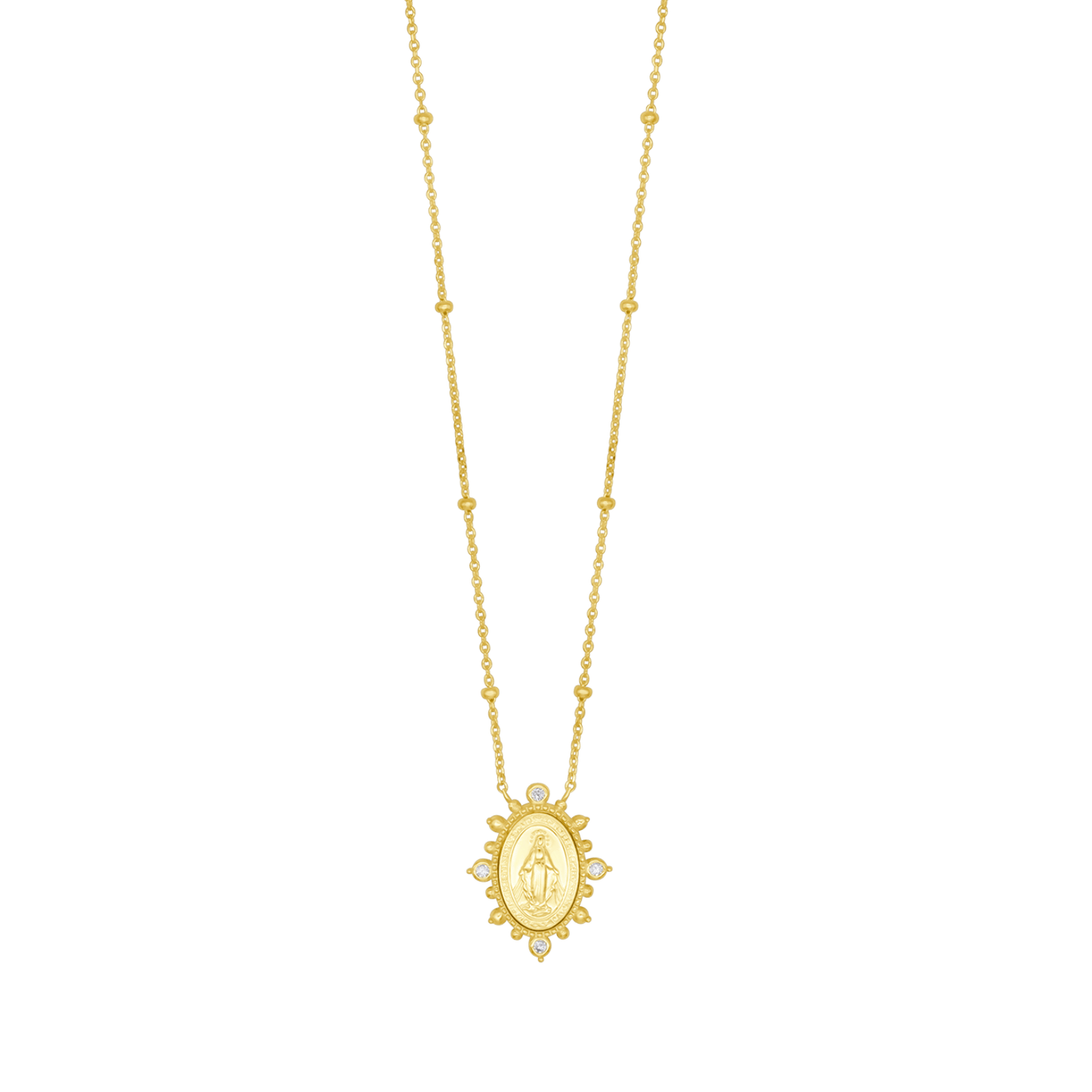 MIRACULOUS MEDAL NECKLACE - GOLDEN SILVER