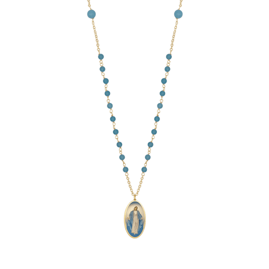 MIRACULOUS MEDAL - BEADED NECKLACE