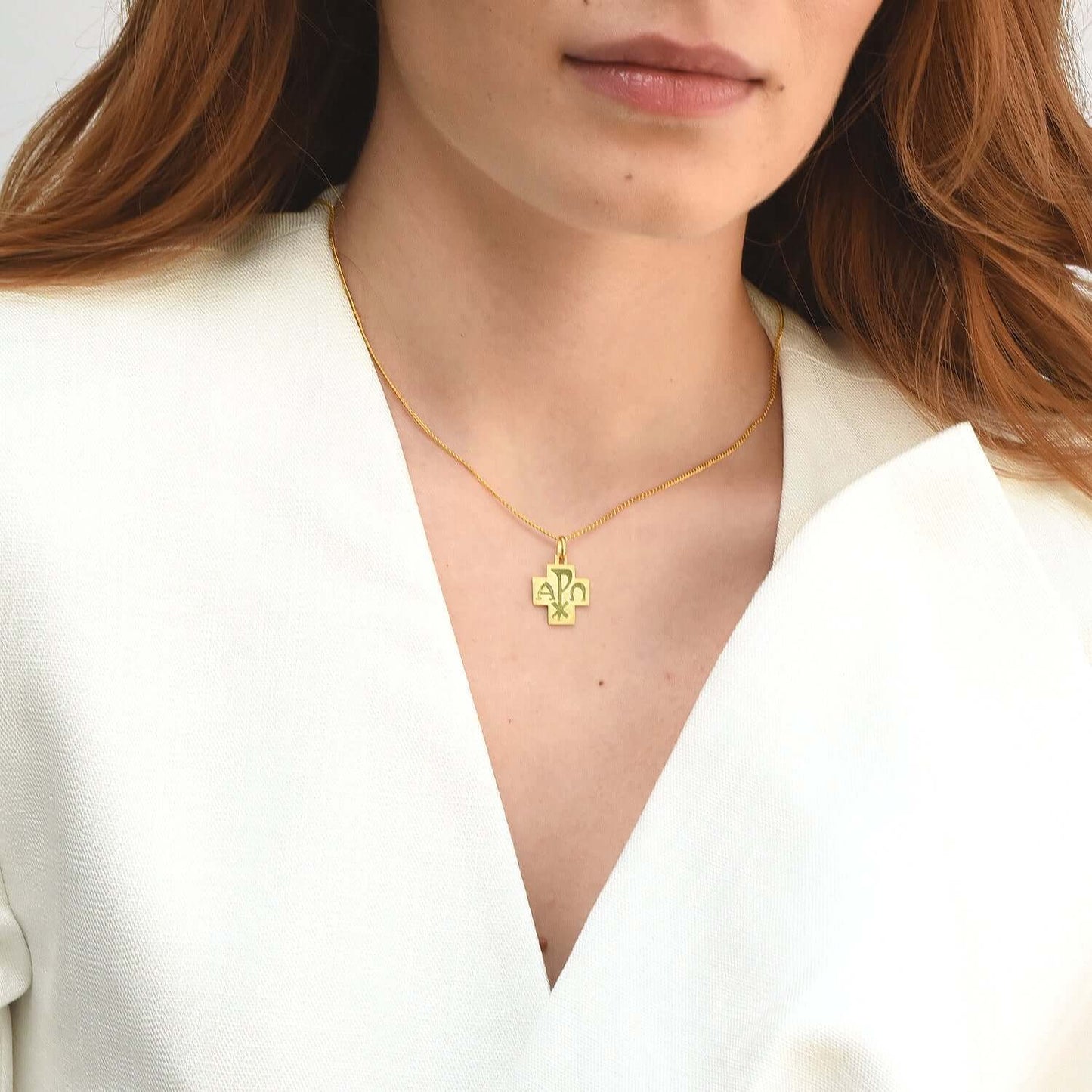 PEACE - CROSS PENDANT - GOLD