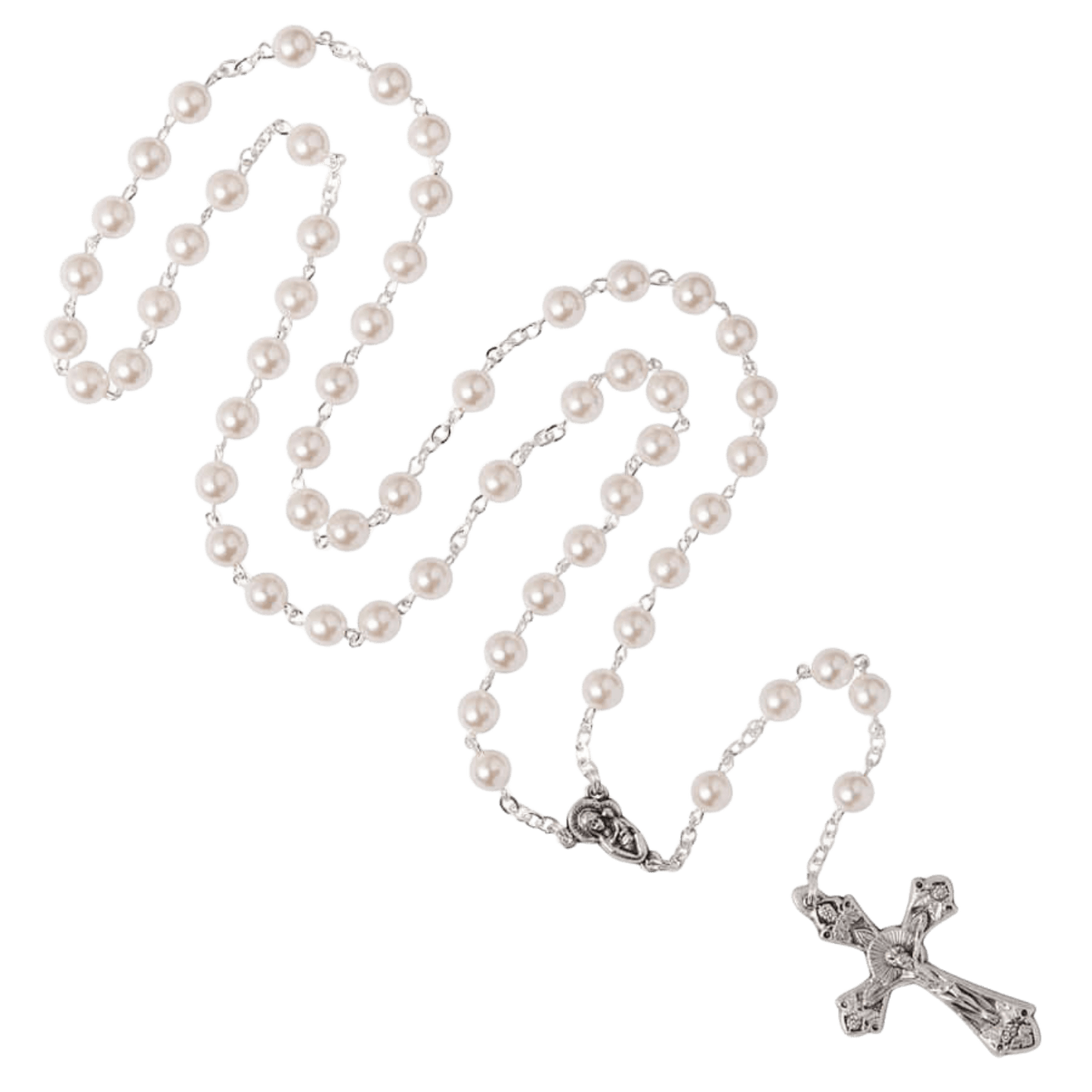 PEARL ROSARY - METAL