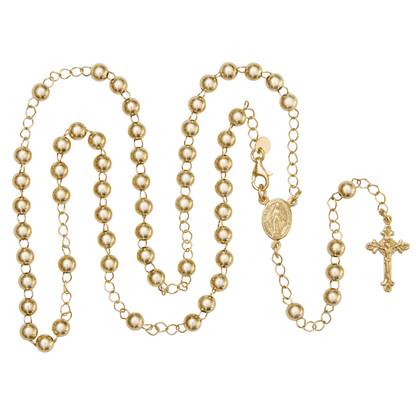 ROSARY NECKLACE  - VERMEIL SILVER