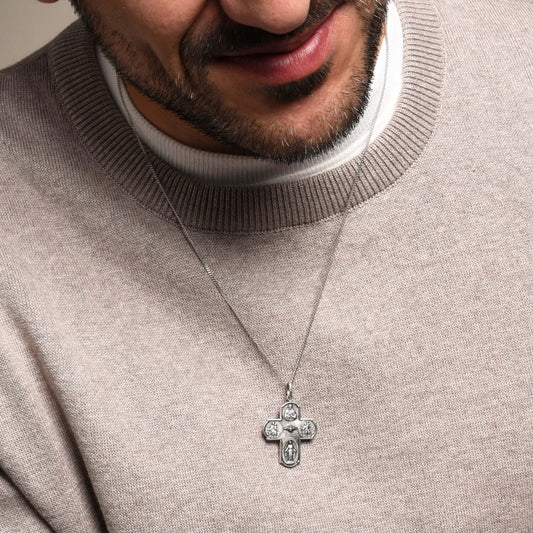 SCAPULAR - CROSS PENDANT - METAL