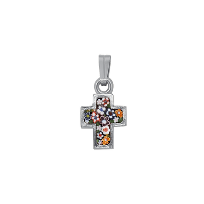 CROSS PENDANT - MICROMOSAIC JEWELRY - METAL