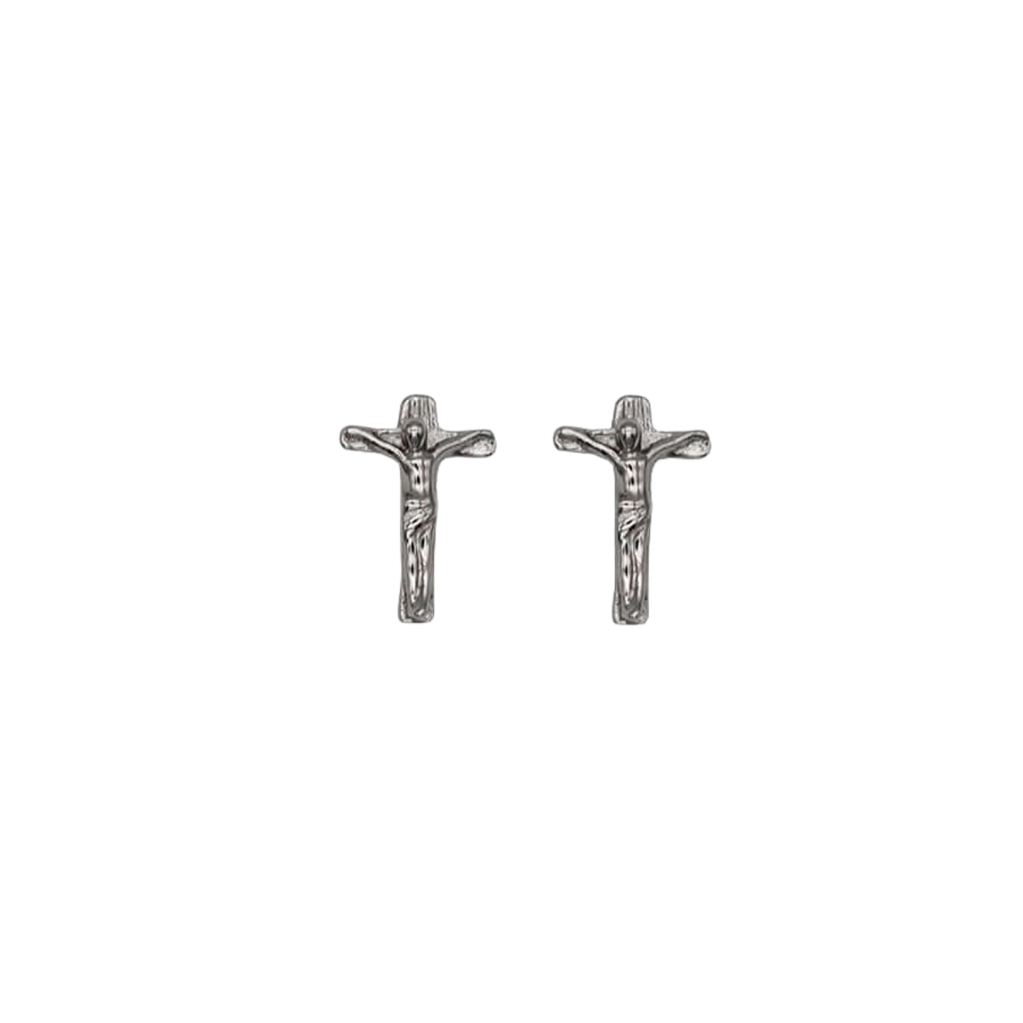 CRUCIFIX - EARRINGS - SILVER