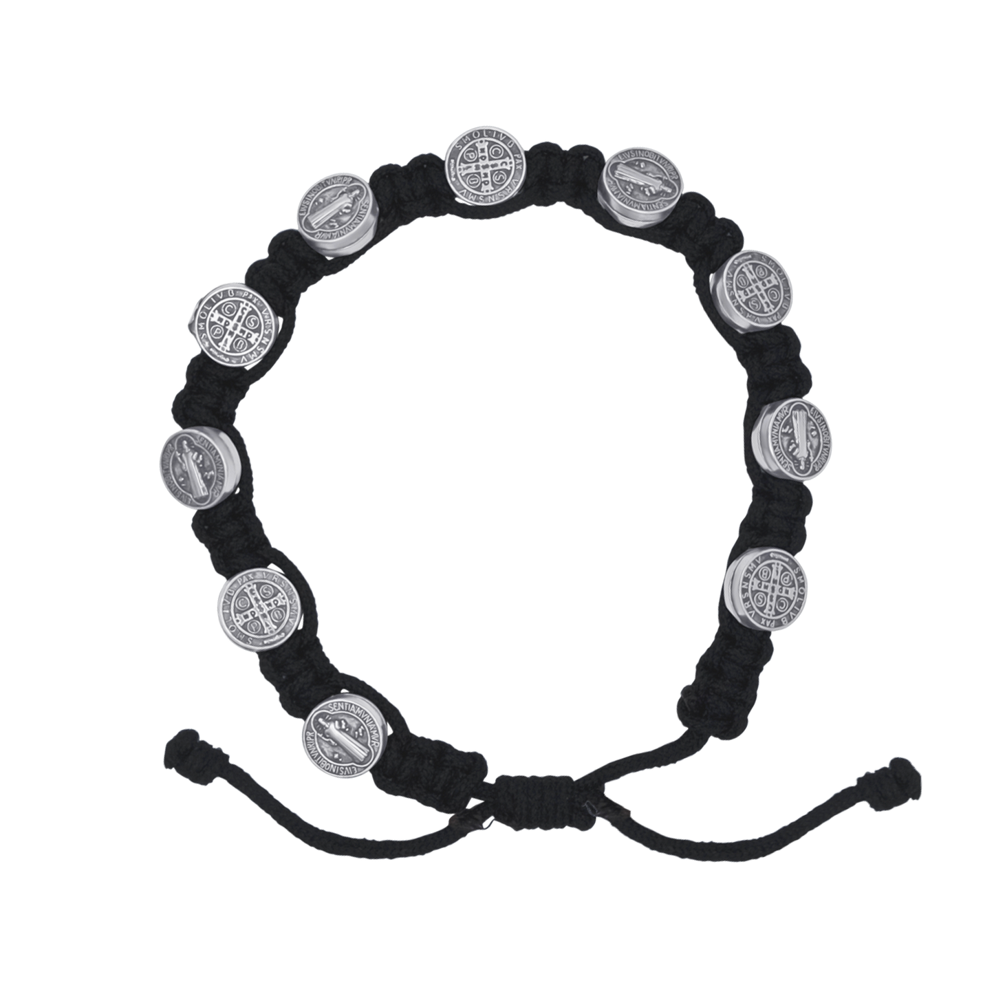 ST BENEDICT - CATHOLIC MEDALS BRACELET - ROPE