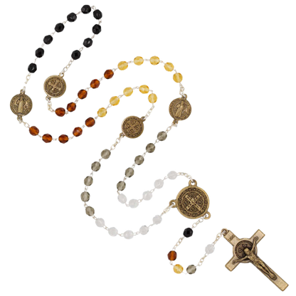 ST BENEDICT - ROSARY - METAL
