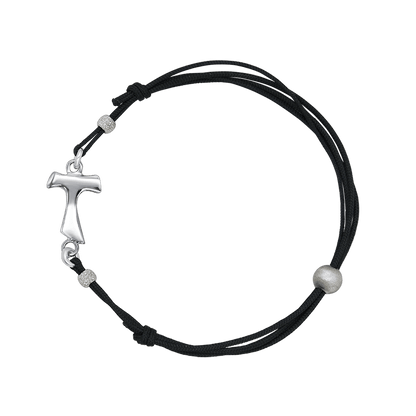 TAU CROSS - BRACELET - CORD AND SILVER