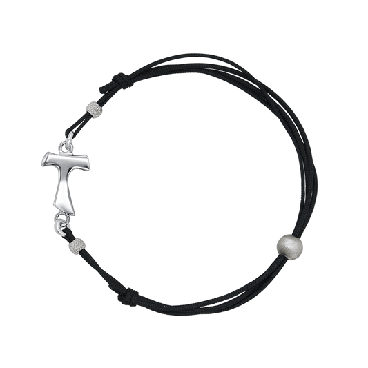 TAU CROSS - BRACELET - CORD AND SILVER