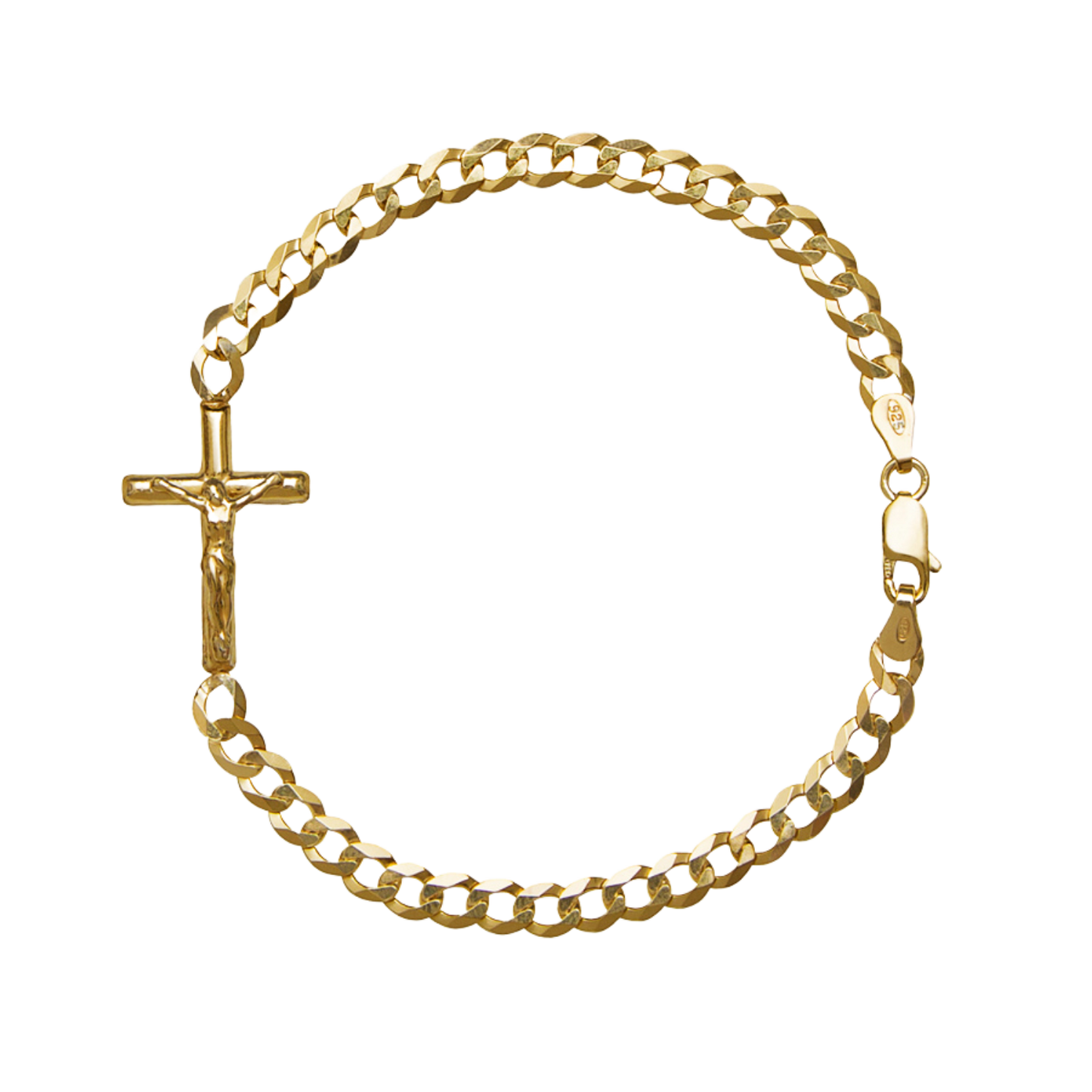 CRUCIFIX - BRACELET - VERMEIL SILVER