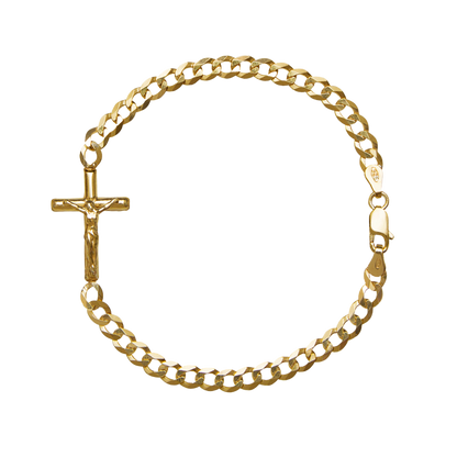 CRUCIFIX - BRACELET - VERMEIL SILVER