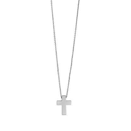 CROSS NECKLACE - WHITE GOLD